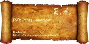 Réthy Amadea névjegykártya