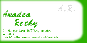 amadea rethy business card